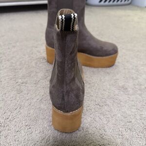 ShuShop Taupe Suede Platform Boots